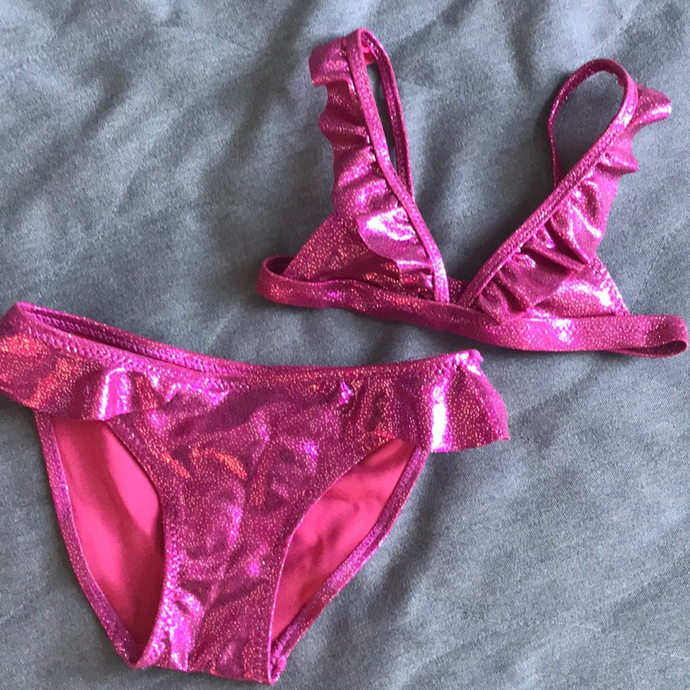 Zara Girls Pink Two Piece Swimsuit